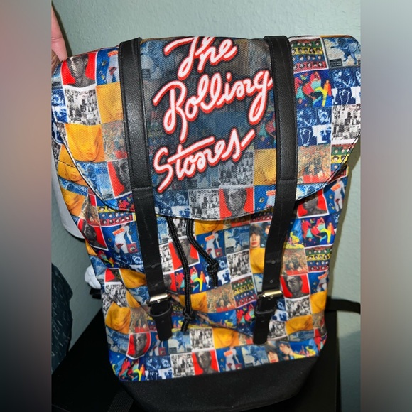 Rocksax Rolling Stones 1978 Tour Heritage Backpack Bag Rock Book bag Travel - Picture 1 of 8